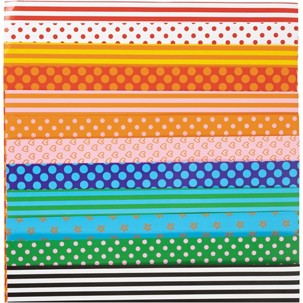 Glanzpapier, Pattern, 32x48 cm, 80 g, Sortierte Farben, 100 Bl. sort./ 1 Pck – Bild 3