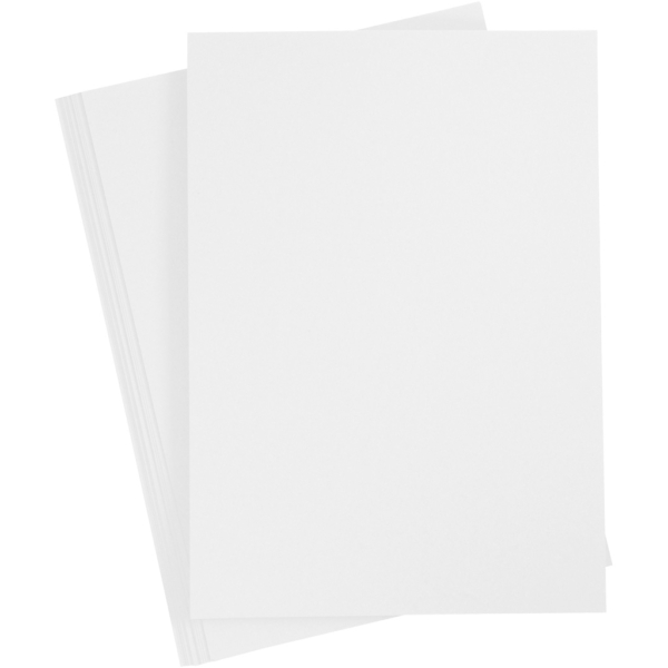 Karton, farbig, A4, 210x297 mm, 180 g, Weiß, 20 Bl./ 1 Pck