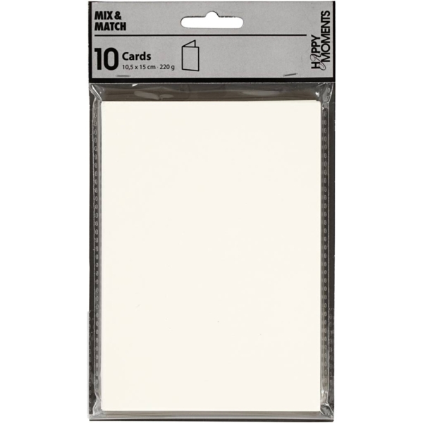Karten, Kartengröße 10,5x15 cm, 220 g, Naturweiß, 10 Stk/ 1 Pck – Bild 2