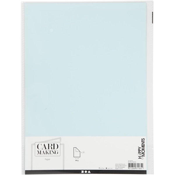 Papier, A4, 210x297 mm, 80 g, Hellblau, 20 Stk/ 1 Pck – Bild 2