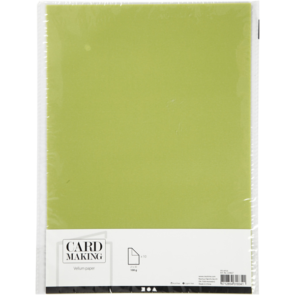 Pergamentpapier, A4, 210x297 mm, 100 g, Hellgrün, 10 Bl./ 1 Pck – Bild 2