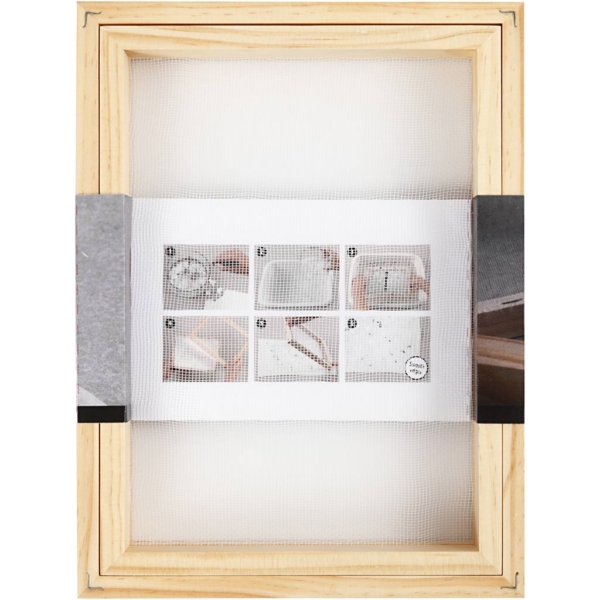 Doppelrahmen zum Papierschöpfen, A5, Größe 25x19x3cm , 1 Stk – Bild 4