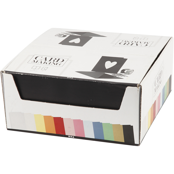 Karten & Kuverts im Set mit Display, Kartengröße 10,5x15 cm, Umschlaggröße 11,5x16,5 cm, Sortierte Farben, 12x10 Pck/ 1 Pck – Bild 3