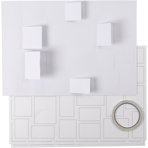 Adventkalender, Größe 30x42 cm, Weiß, 5 Stk/ 1 Pck