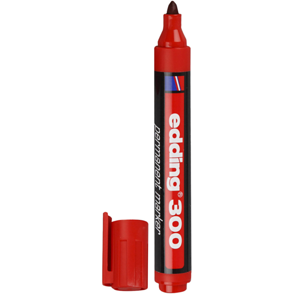 edding 300 Marker, Strichstärke 1,5-3 mm, Rot, 1 Stk