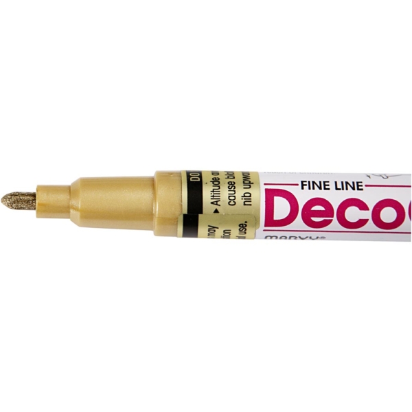 Permanent-Marker, Strichstärke 1,2 , Gold, 1 Stk – Bild 4