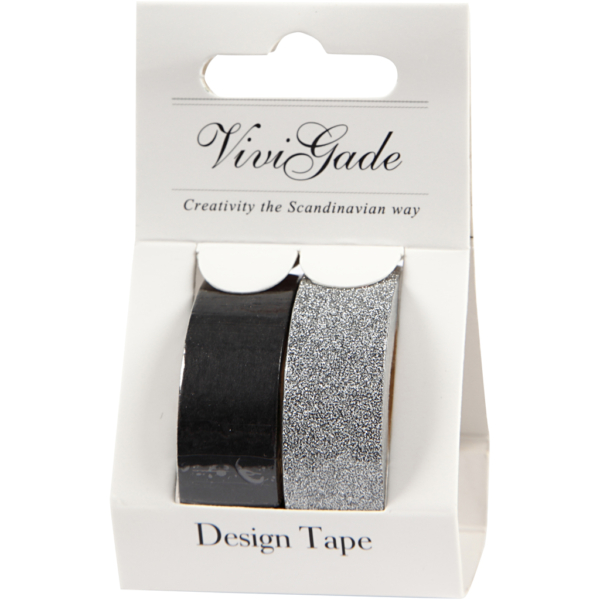 Design-Klebeband, B 15 mm, Schwarz, 2 Rolle/ 1 Pck – Bild 2