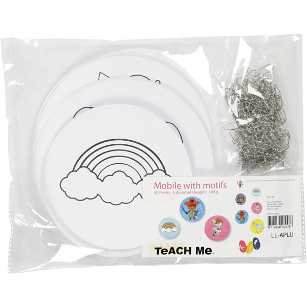 Mobile mit Motivdruck, D 12+15+18 cm, 300 g, Weiß, 20 Set/ 1 Pck – Bild 3