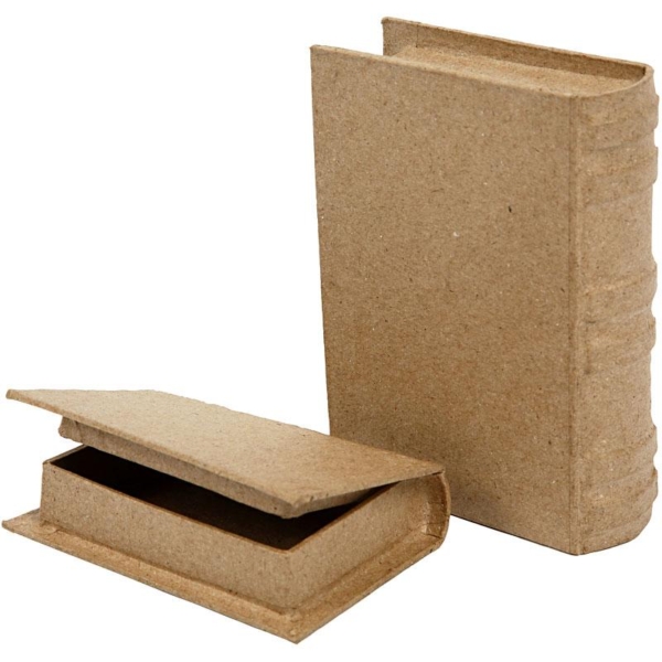 Schachtel in Buchform, Größe 8x11,5x2,5 cm, 2 Stk/ 1 Set
