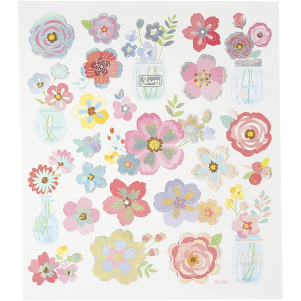 Sticker, Frühlingsblumen, 15x16,5 cm, 1 Bl.