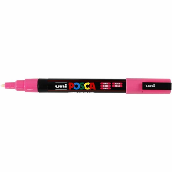 Posca Marker , Nr. PC-3M, Strichstärke 0,9-1,3 mm, Pink, 1 Stk – Bild 3