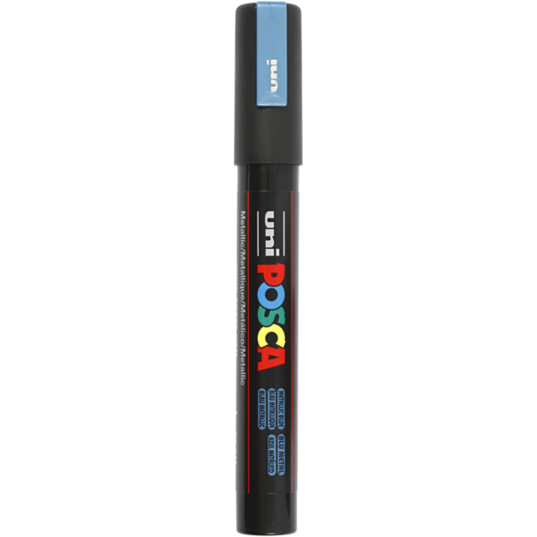 Posca Marker , Nr. PC-5M, Strichstärke 2,5 mm, Metallic-Blau, 1 Stk