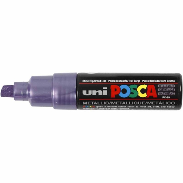 Posca Marker , Nr. PC-8K, Strichstärke 8 mm, Violett-metallic, 1 Stk – Bild 3