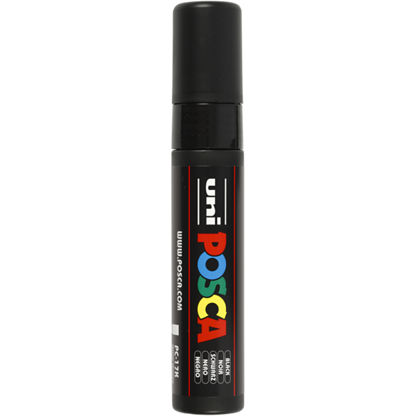 Posca Marker , Nr. PC-17K, Strichstärke 15 mm, Schwarz, 1 Stk