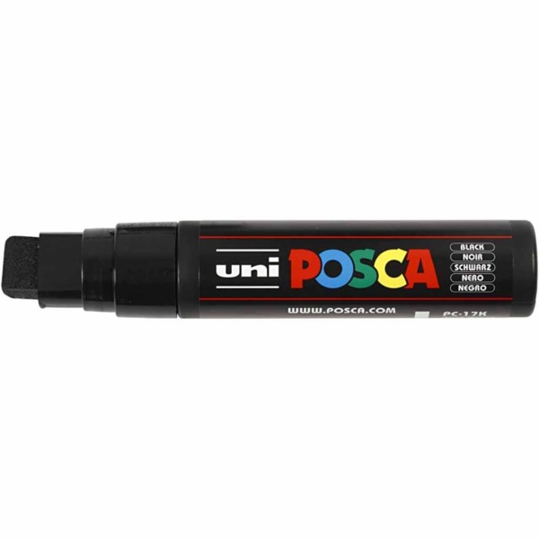 Posca Marker , Nr. PC-17K, Strichstärke 15 mm, Schwarz, 1 Stk – Bild 3