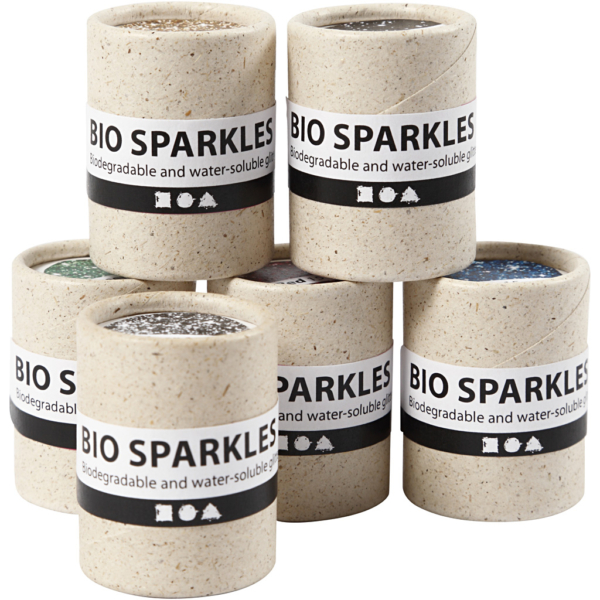 Bio Sparkles, D 0,4 mm, Sortierte Farben, 6x10 g/ 1 Pck – Bild 2