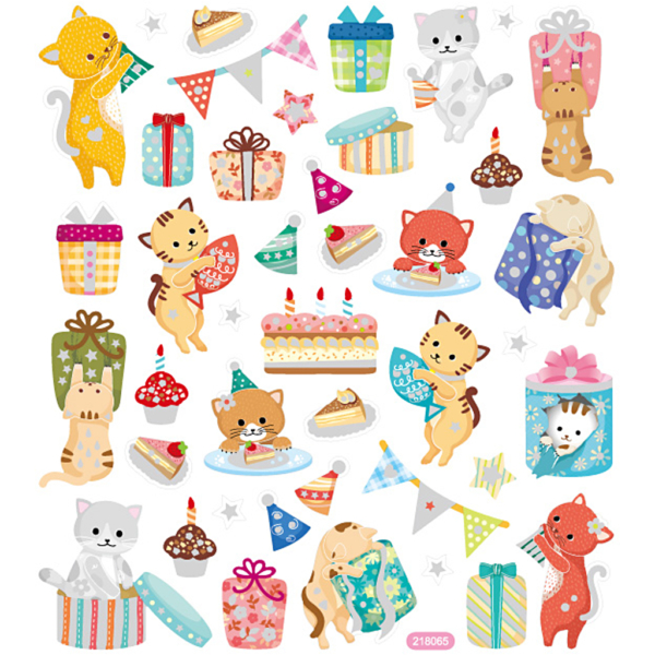 Sticker, Geburtstagskätzchen, 15x16,5 cm, 1 Bl. – Bild 4