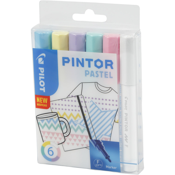PILOT Pintor Marker/Filzstifte, Pastellfarben, 6 Stk/ 1 Pck – Bild 3