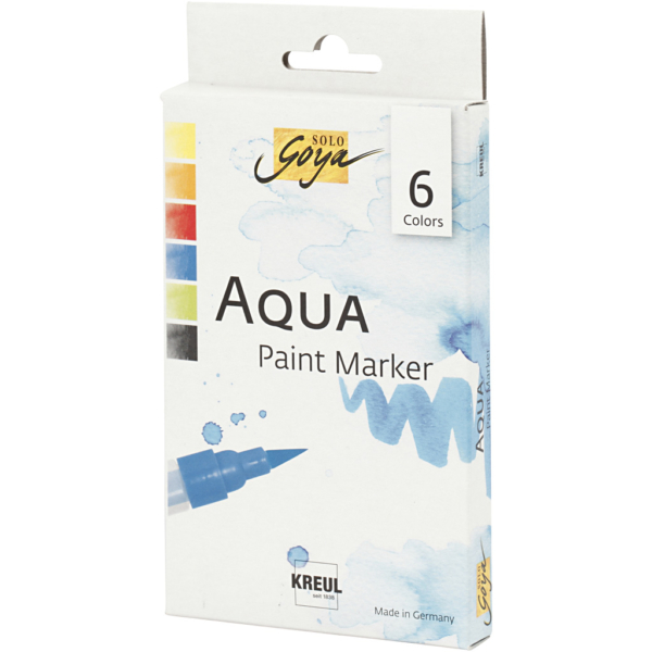 SOLO GOYA Aqua Paint Marker-Sets, Sortierte Farben, 6 Stk/ 1 Pck – Bild 2