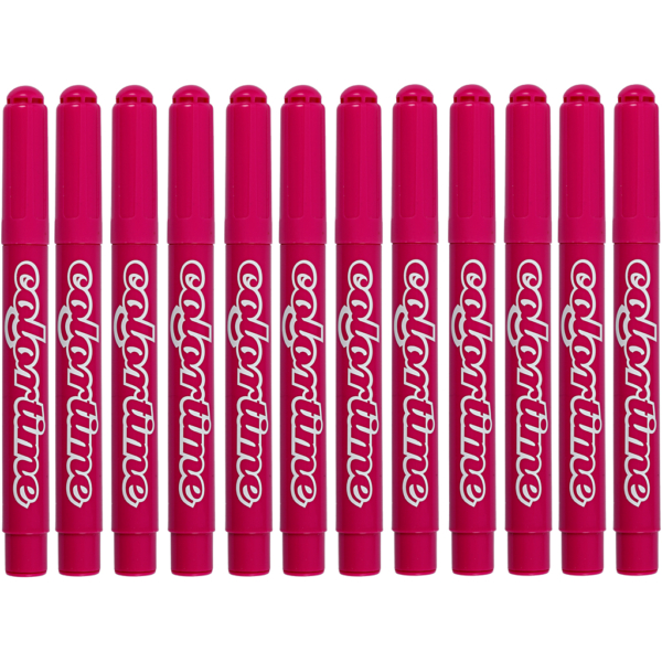 Colortime Filzstifte, Strichstärke 5 mm, Rosa, 12 Stk/ 1 Pck – Bild 2