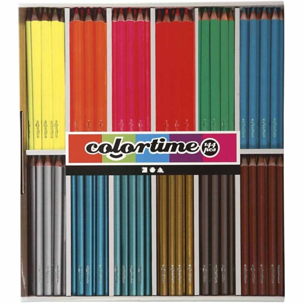 Colortime Buntstifte, L 17,45 cm, Mine 4 mm, 144 Stk/ 1 Pck – Bild 3