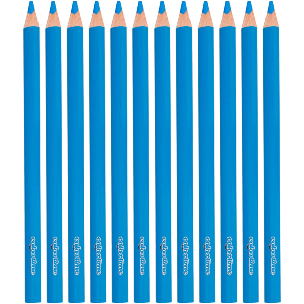 Colortime Buntstifte, L 17,45 cm, Mine 5 mm, JUMBO, Blau, 12 Stk/ 1 Pck – Bild 3