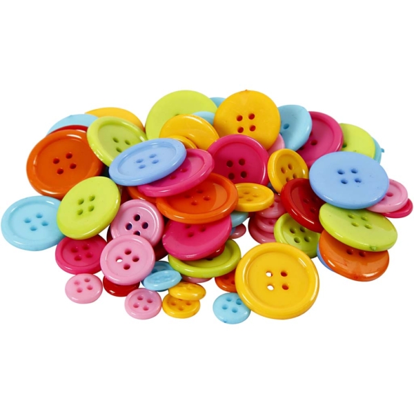 Knopf-Mix, D 10+15+20+22 mm, 500 g/ 1 Pck – Bild 2
