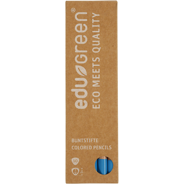 edu Green Jumbo-Buntstifte, Mine 5 mm, Hellblau, 10 Stk/ 1 Pck – Bild 2