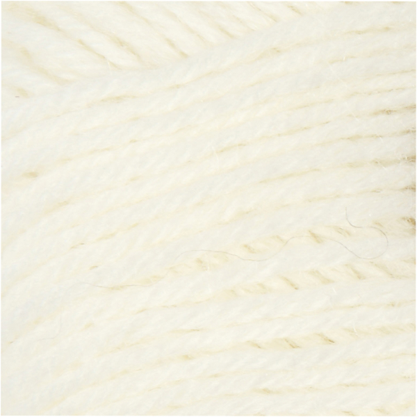 Sockenwolle, L 200 m, Naturweiß, 50 g/ 1 Knäuel – Bild 2