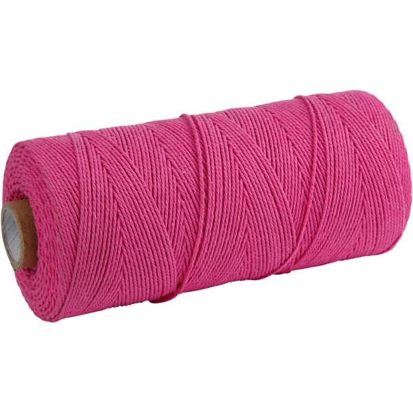 Baumwollzwirn - Sortiment, L 315 m, Dicke 1 mm, Dünne Qualität 12/12, Pink, 220 g/ 1 Knäuel – Bild 2
