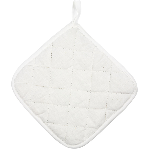 Topflappen, Größe 20x20 cm, 145 g, Weiß, 4 Stk/ 1 Pck – Bild 2