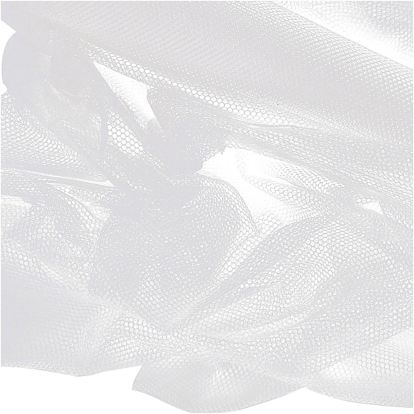 Tüll, B 50 cm, Weiß, 5 m/ 1 Rolle – Bild 3
