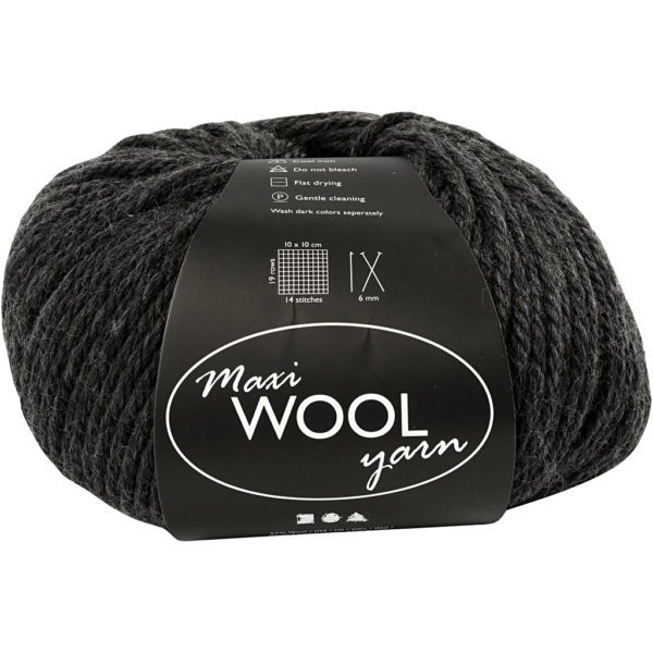 Wolle, L 125 m, Hellgrau Melange, 100 g/ 1 Knäuel