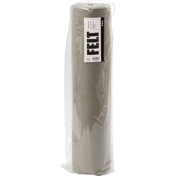 Bastelfilz, B 45 cm, Dicke 1,5 mm, 180-200 g, Grau, 5 m/ 1 Rolle – Bild 2