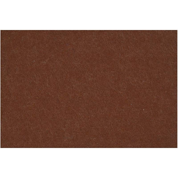 Bastelfilz, 42x60 cm, Dicke 3 mm, Braun, 1 Bl.