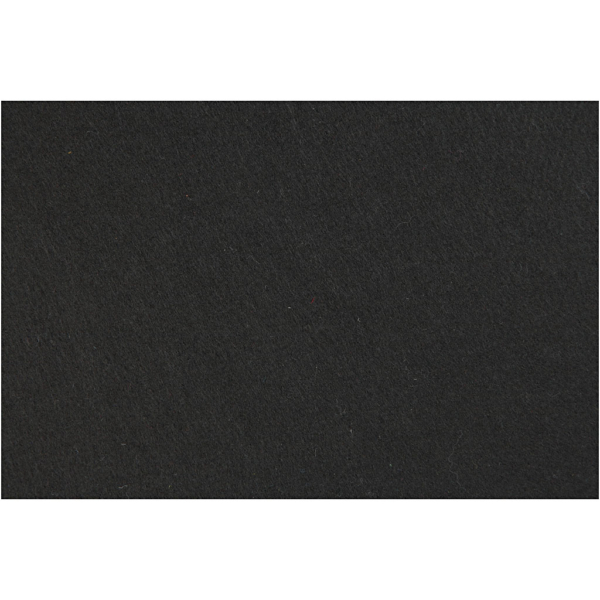 Bastelfilz, 42x60 cm, Dicke 3 mm, Schwarz, 1 Bl.