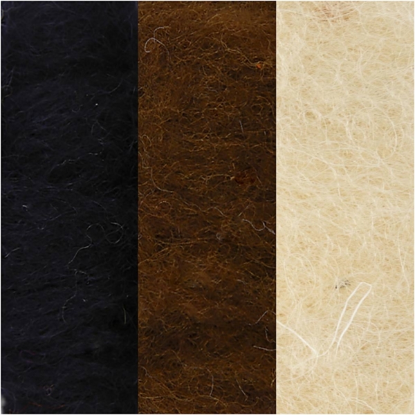 Wolle, kardiert, 3x10 g/ 1 Pck – Bild 3