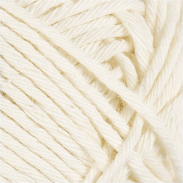 Baumwolle, Nr. 8/8, L 80-85 m, Naturweiß, 50 g/ 1 Knäuel