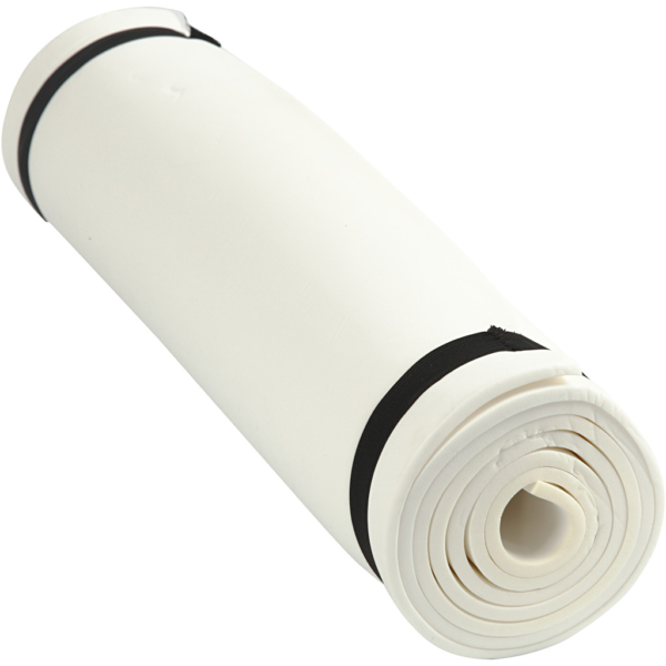 Mattenrolle, L 180 cm, B 50 cm, Dicke 6 mm, Weiß, 1 Stk – Bild 2