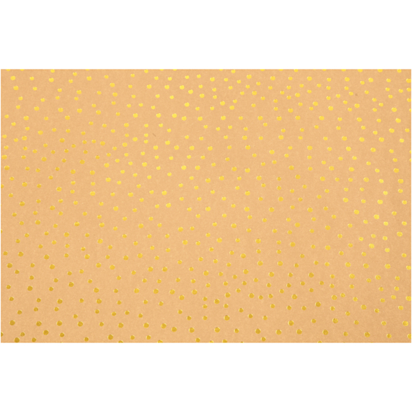 Kunstlederpapier, B 50 cm, Einfarbig,Foliedetails, 350 g, Hellbraun, Gold, 1 m/ 1 Rolle – Bild 2