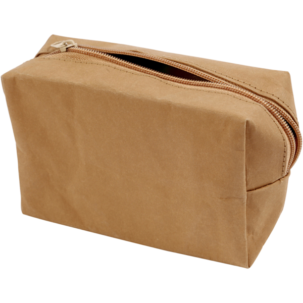 Kosmetiktasche, Größe 16,5x6,5x10 cm, Hellbraun, 1 Stk – Bild 2