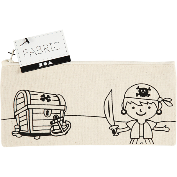 Mäppchen, Piraten, Größe 21x9 cm, 245 g, Hellnatur, 1 Stk – Bild 2