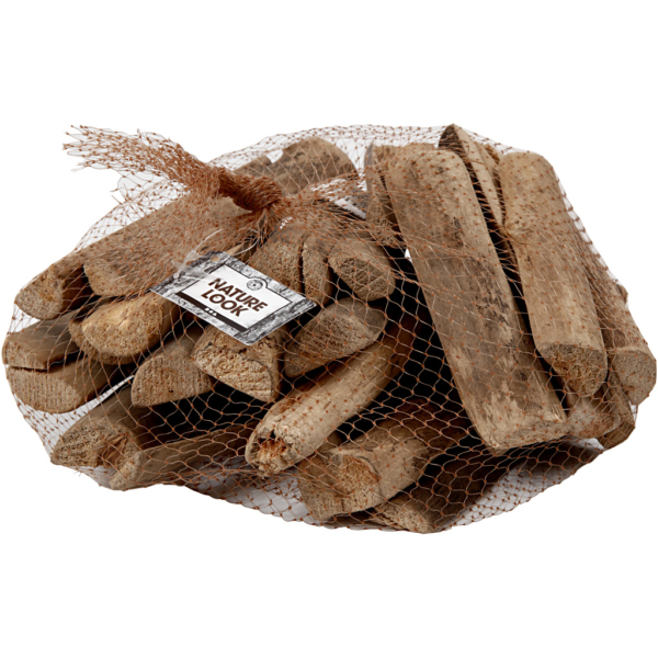Holzstücke - Sortiment, L 6-14 cm, Dicke 15 mm, 610 g/ 1 Pck – Bild 2