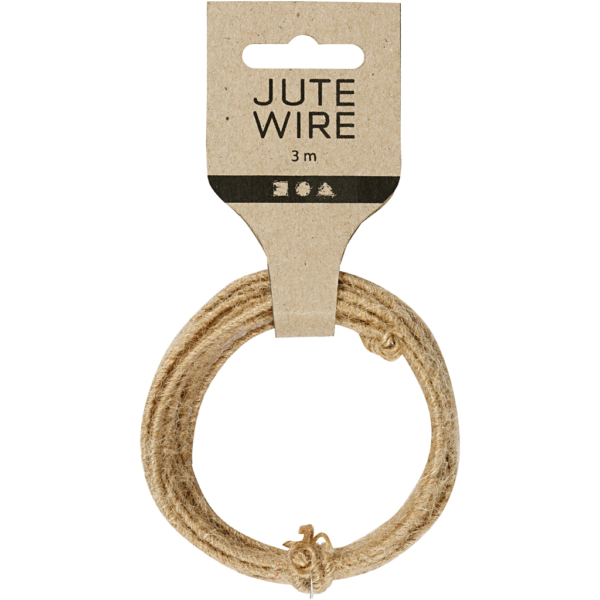 Jute-Draht, Dicke 2-4 mm, Natur, 3 m/ 1 Pck – Bild 2