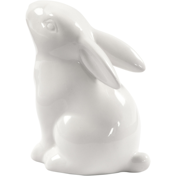 Hase, H 9 cm, D 5,5 cm, Weiß, 12 Stk/ 1 Box – Bild 3
