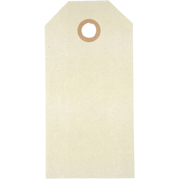 Geschenkanhänger, Größe 5x10 cm, 250 g, Creme, 1000 Stk/ 1 Pck