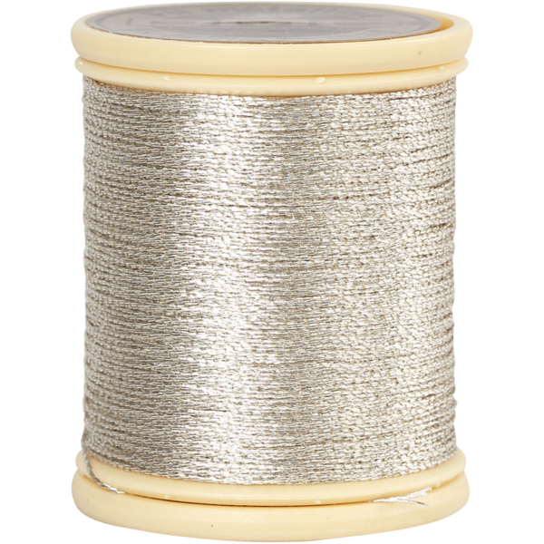 DMC Metallfaden, Dicke 0,36 mm, Silber, 40 m/ 1 Rolle