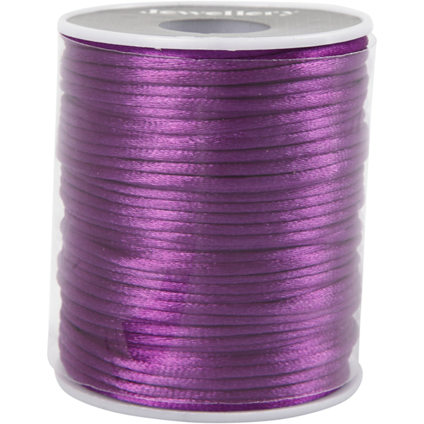 Satinband, Dicke 2 mm, Flieder, 50 m/ 1 Rolle – Bild 2