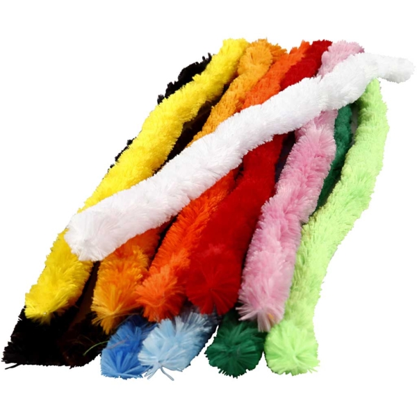 Pfeifenreiniger, Dick, L 45 cm, Dicke 25 mm, Sortierte Farben, 60 sort./ 1 Pck – Bild 2