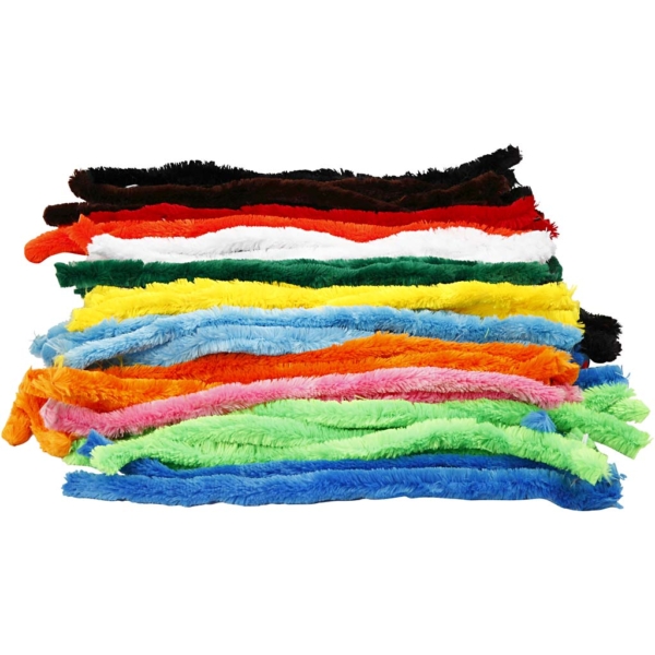 Pfeifenreiniger, Dick, L 45 cm, Dicke 25 mm, Sortierte Farben, 60 sort./ 1 Pck – Bild 4